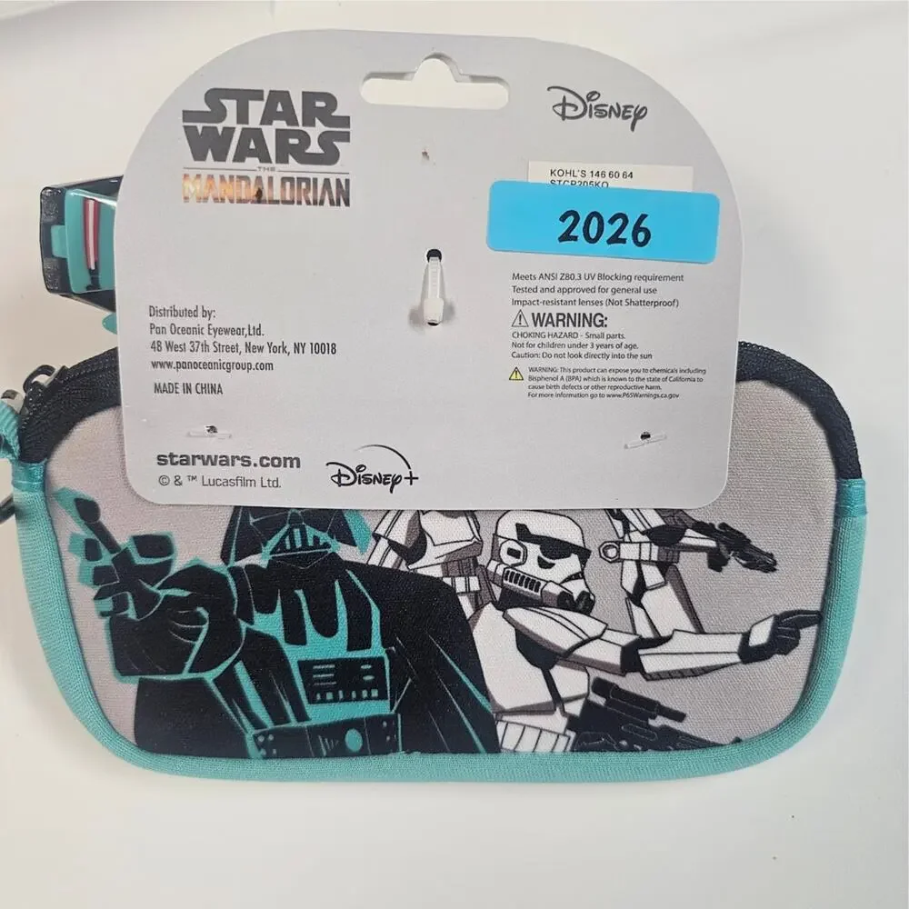 Star Wars Boys Sunglasses and Case Set for Toddlers Ages 3+NWT